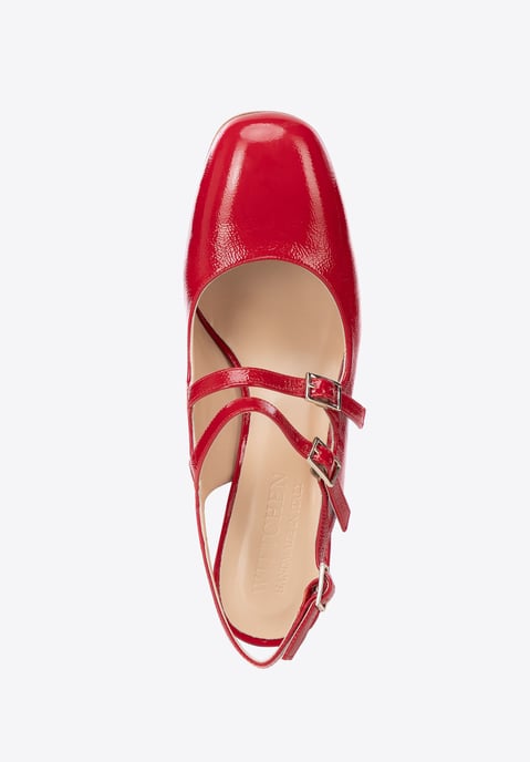 Wittchen Damen-Pumps aus rotem Leder mit Riemchen - Image 4