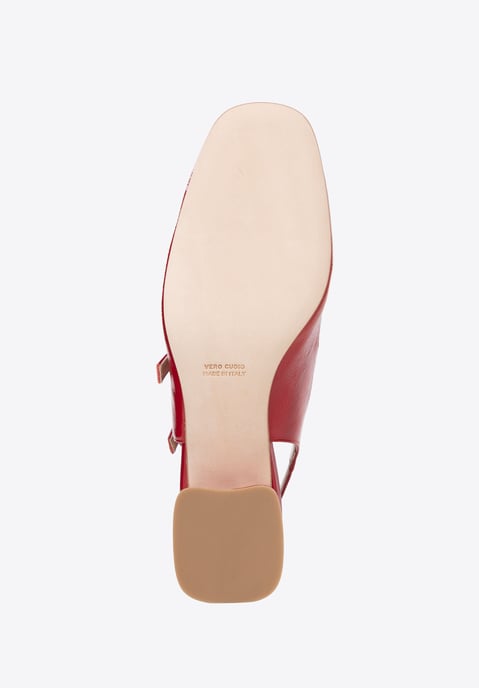 Wittchen Damen-Pumps aus rotem Leder mit Riemchen - Image 5