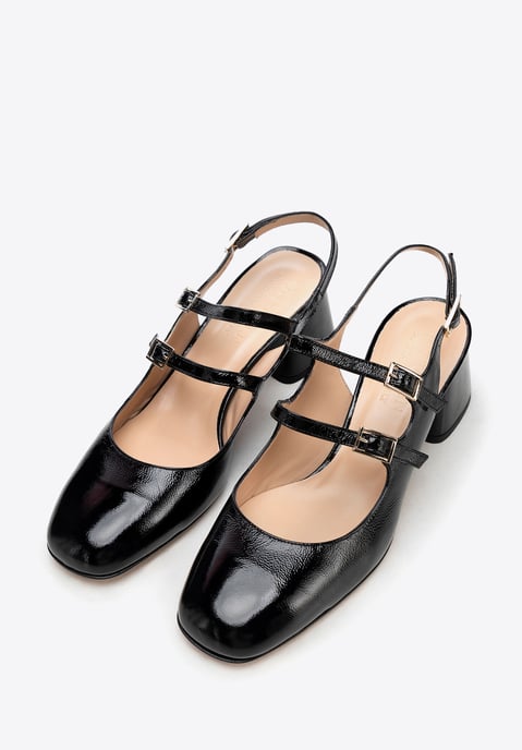 Wittchen Damen-Pumps aus Leder mit Riemchen, Schwarz, Naturleder - Image 2