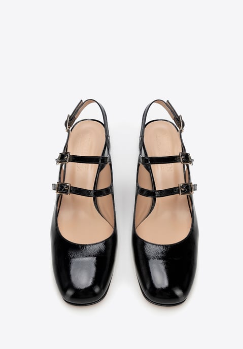 Wittchen Damen-Pumps aus Leder mit Riemchen, Schwarz, Naturleder - Image 3