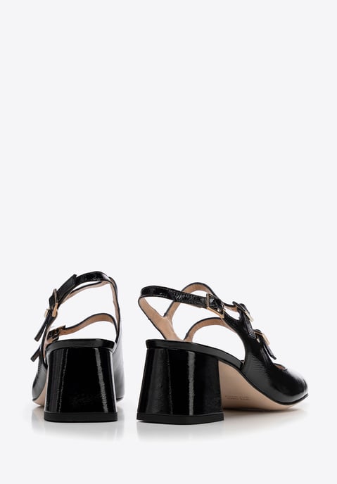 Wittchen Damen-Pumps aus Leder mit Riemchen, Schwarz, Naturleder - Image 4