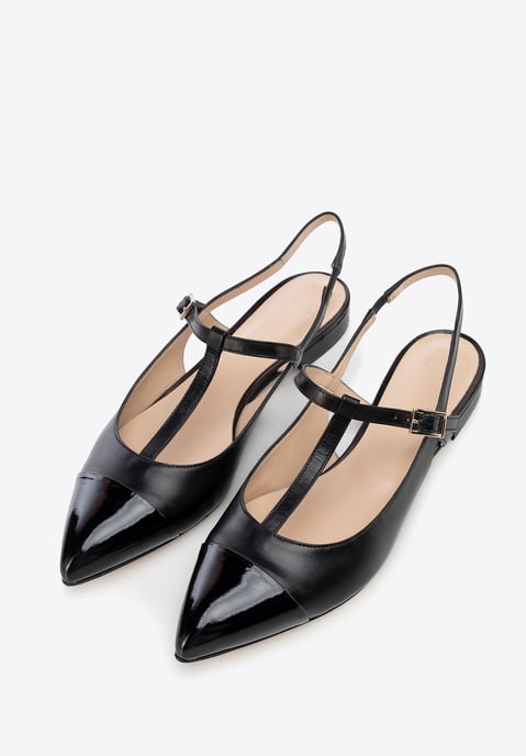 Wittchen Damen-Ballerinas aus echtem Leder mit spitzer Zehenpartie, schwarz - Image 2
