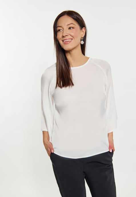 usha Bluse Damen Wollweiß - Image 3