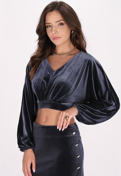 Faina Bluse Damen grau - Image 3