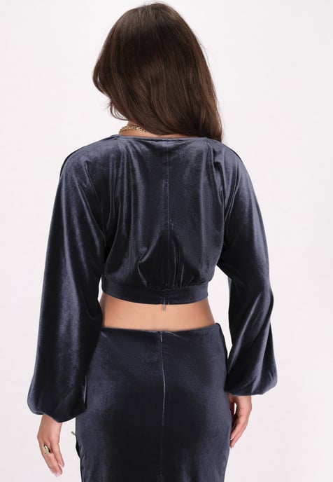 Faina Bluse Damen grau - Image 4