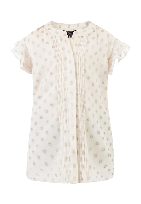 Faina Bluse Mädchen Wollweiß mit goldenen Punkten - Image 1