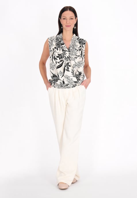 usha Bluse Frauen cremeweiß schwarz - Image 2