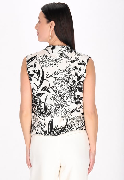 usha Bluse Frauen cremeweiß schwarz - Image 4