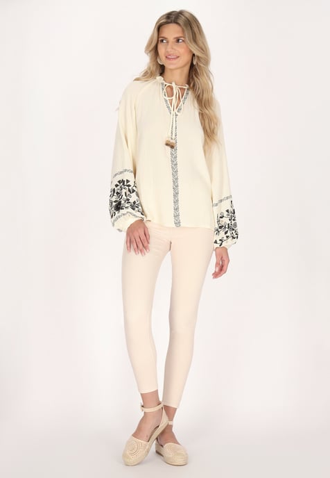 usha Bluse Damen Creme - Image 2
