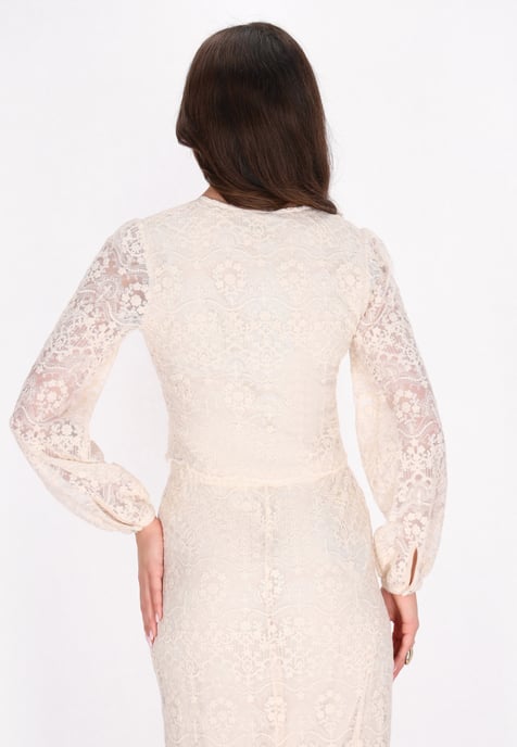 Faina Bluse Frauen Creme - Image 4