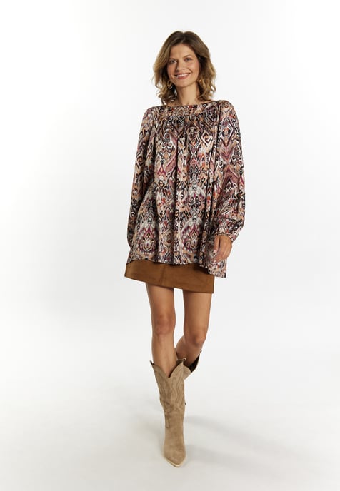 usha Bluse Damen Braun Mehrfarbig - Image 2