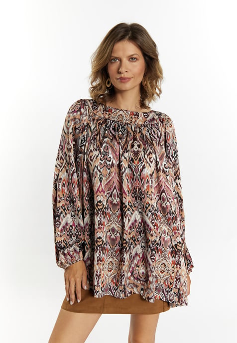 usha Bluse Damen Braun Mehrfarbig - Image 3