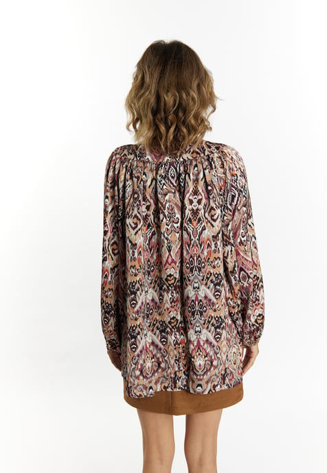 usha Bluse Damen Braun Mehrfarbig - Image 4