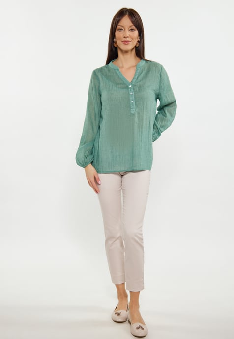 usha Bluse Damen Salbeigrün - Image 2
