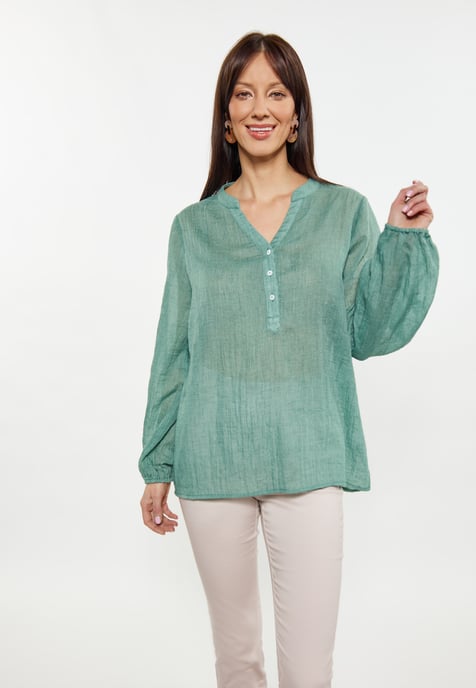 usha Bluse Damen Salbeigrün - Image 3