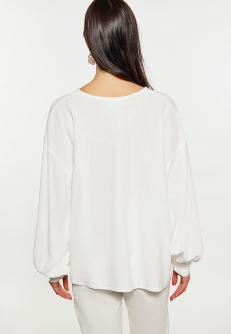 usha Bluse Damen Wollweiß - Image 4