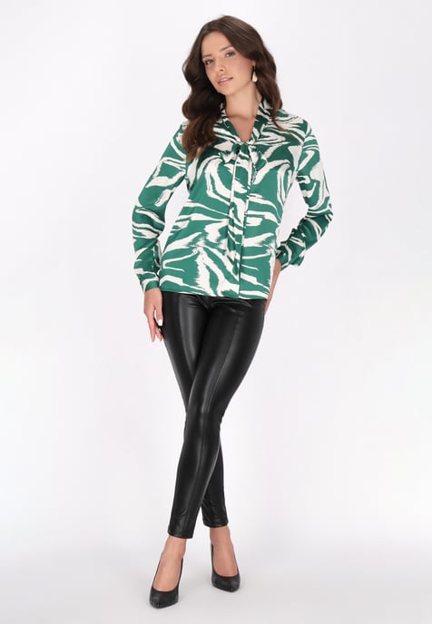 Faina Bluse Damen Grün Wollweiss - Image 2