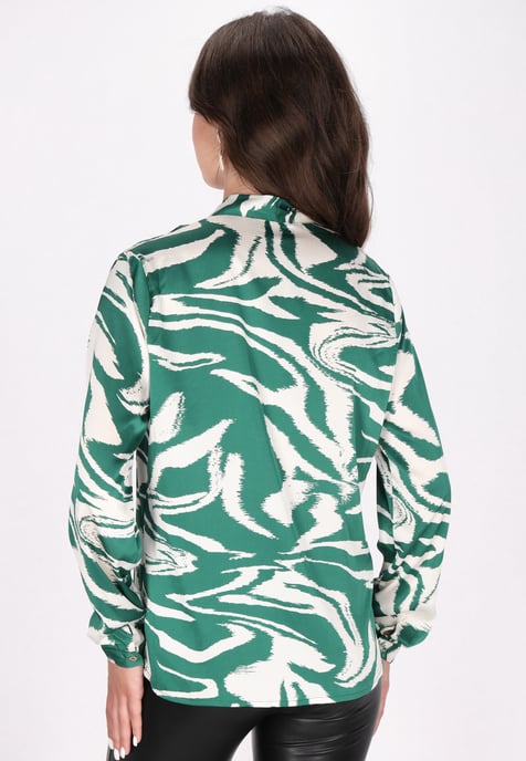 Faina Bluse Damen Grün Wollweiss - Image 4