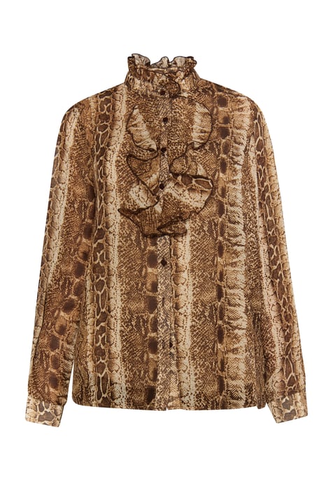 Faina Bluse Damen braunbeige - Image 1