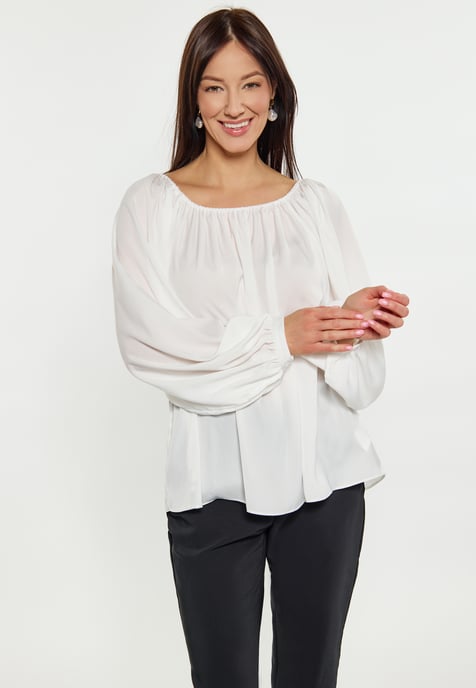 usha Bluse Damen Wollweiß - Image 3