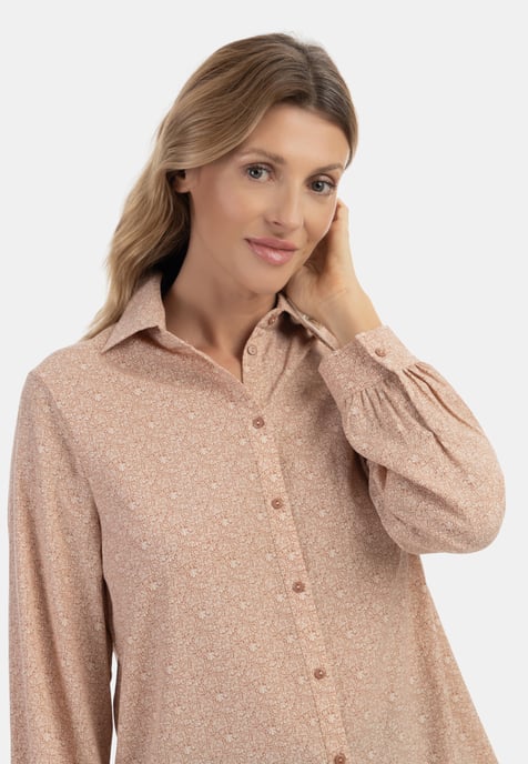 usha Bluse Damen braunbeige - Image 5