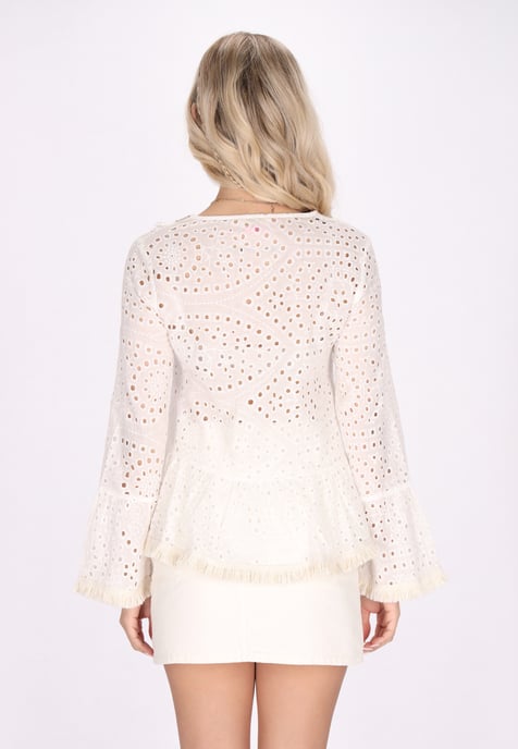 IZIA Bluse Damen Wollweiß - Image 4