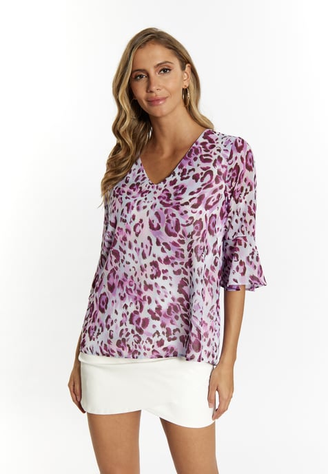 Faina Blusenshirt Damen Flieder Mehrfarbig - Image 3