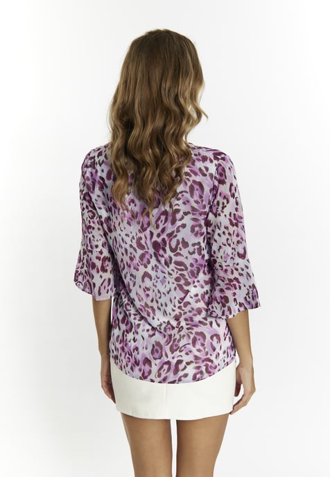 Faina Blusenshirt Damen Flieder Mehrfarbig - Image 4