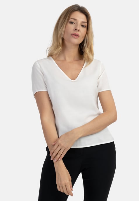 usha Blusenshirt Damen Wollweiß - Image 3