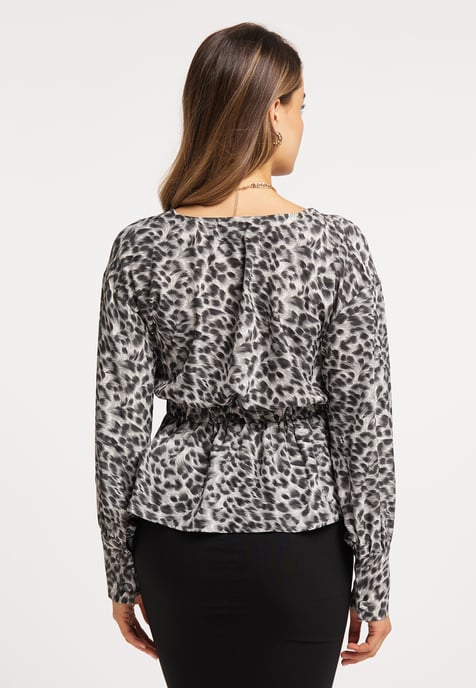 Faina Bluse Damen grau - Image 4