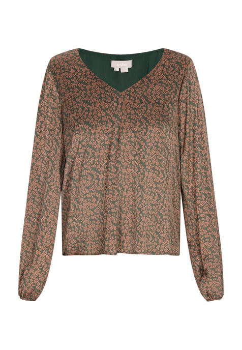 usha Bluse Damen Grün Orange - Image 1