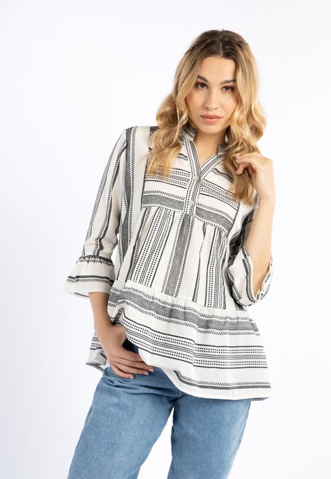 IZIA Hemd Damen schwarz-wollweiß - Image 3