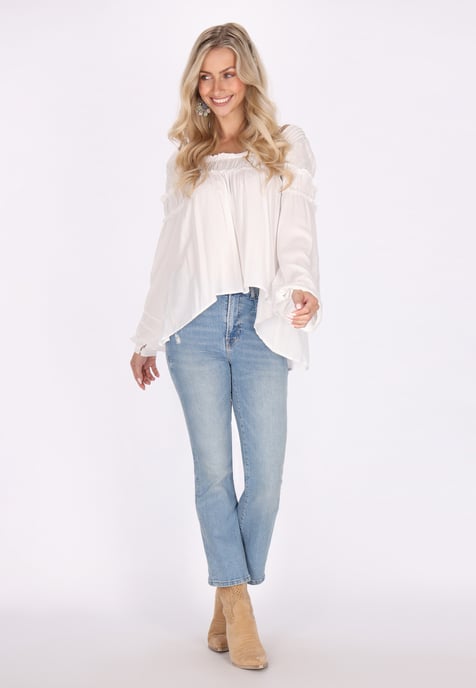 IZIA Bluse Damen Wollweiß - Image 2