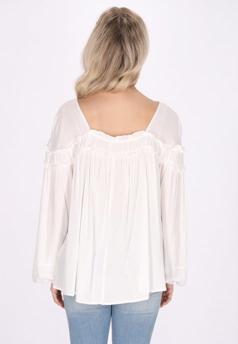 IZIA Bluse Damen Wollweiß - Image 4