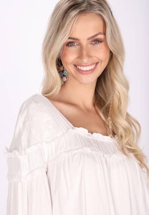 IZIA Bluse Damen Wollweiß - Image 5