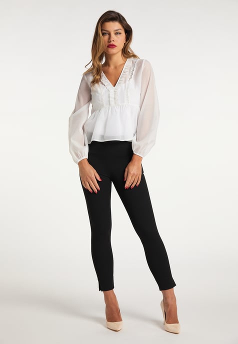 Faina Bluse Damen Wollweiß - Image 2