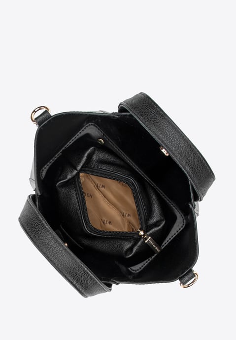Wittchen Mini-Etui für Damen aus schwarzem Kunstleder mit herausnehmbarem Beutel - Image 4