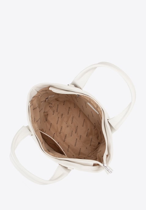 Wittchen Damenkoffer aus Öko-Leder, cremeweiß - Image 3
