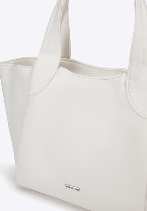 Wittchen Damenkoffer aus Öko-Leder, cremeweiß - Image 4