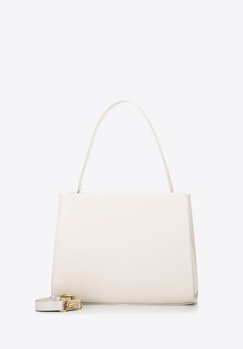 Wittchen Damen-Ledertasche mit Riemen, Creme, Naturleder - Image 2