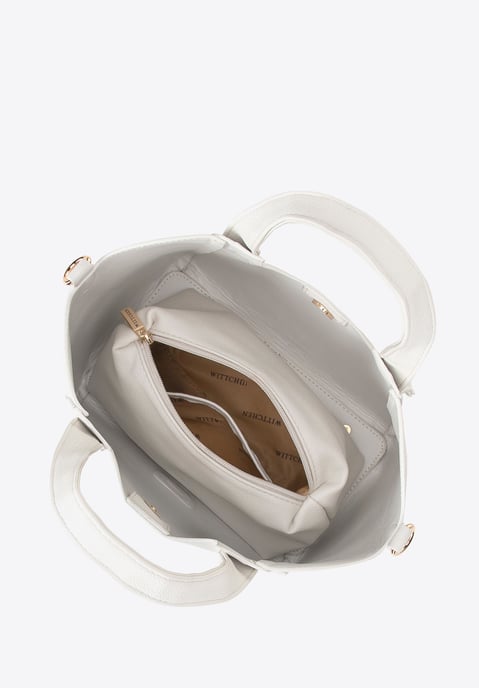 Wittchen Damenkoffer mit abnehmbarer Tasche, cremeweiß, Kunstleder - Image 6