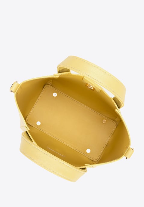 Wittchen Mini-Etui für Damen aus gelbem Kunstleder mit herausnehmbarem Beutel - Image 4