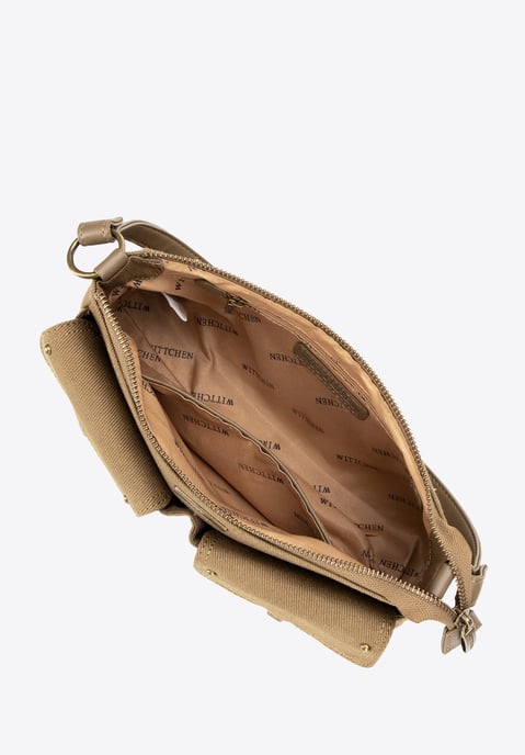 Wittchen Damen-Schultertasche mit Taschen, khaki, Baumwolle - Image 3