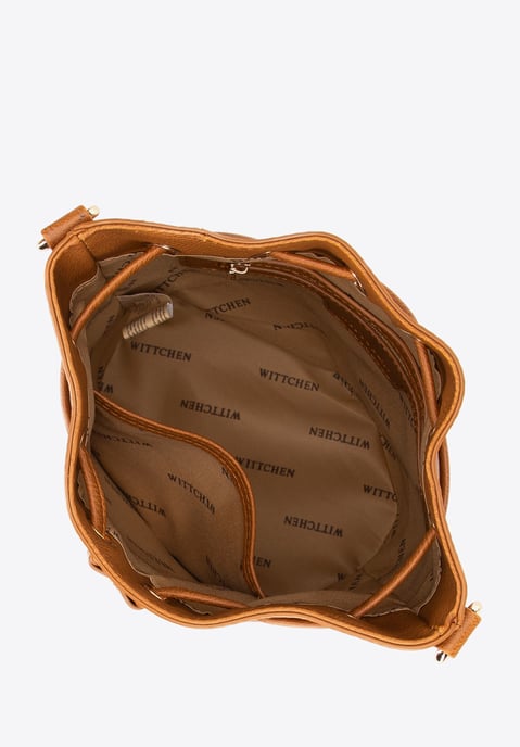 Wittchen Damen-Umhängetasche mit Kordelzug, braun, Kunstleder - Image 4