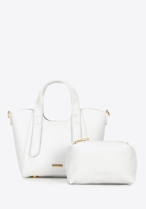 Wittchen Damen-Minikoffer mit abnehmbarer Tasche, cremeweiß, Kunstleder - Image 3
