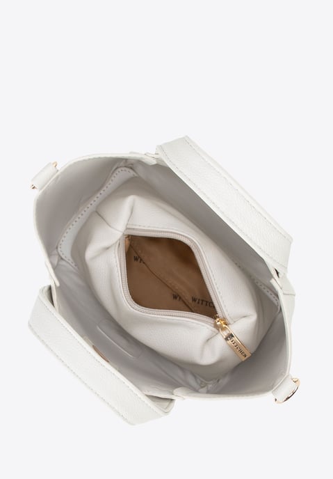 Wittchen Damen-Minikoffer mit abnehmbarer Tasche, cremeweiß, Kunstleder - Image 4