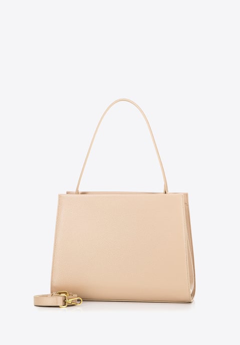 Wittchen Damen-Ledertasche mit Riemen, Beige, Naturleder - Image 2