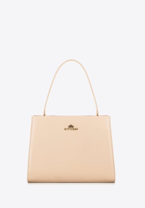 Wittchen Damen-Ledertasche mit Riemen, Beige, Naturleder - Image 3