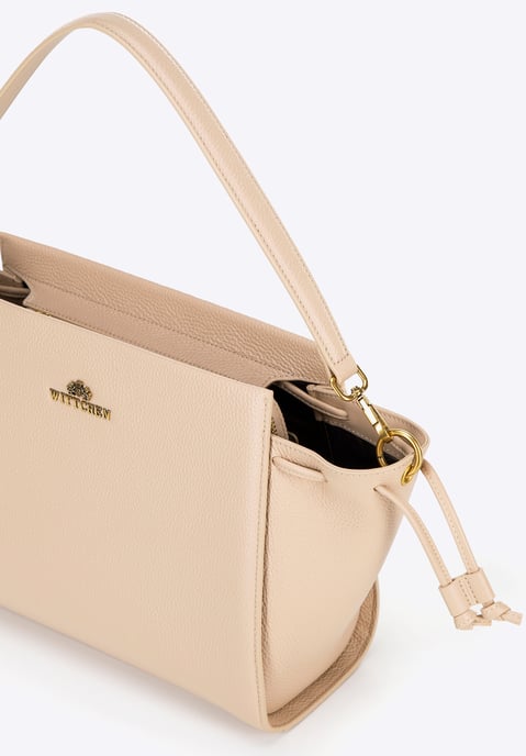 Wittchen Damen-Ledertasche mit Riemen, Beige, Naturleder - Image 5