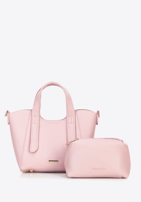 Wittchen Mini-Aktentasche für Damen aus rosa Kunstleder mit herausnehmbarem Etui - Image 4